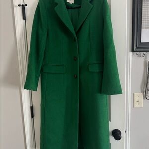 LOFT Vibrant Green Trench Coat